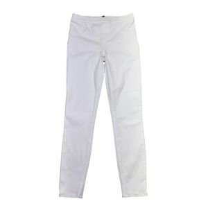 Spanx White Denim Jeggings‎ Pull On Pants Sz M Fits 26" Women Casual Boho Preppy